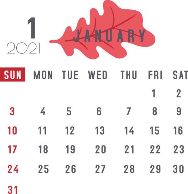 Transparent New Year Font Line Meter for Printable 2021 Calendar for New Year