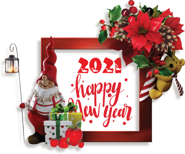 Transparent New Year Rudolph Christmas Day Christmas decoration for Happy New Year 2021 for New Year