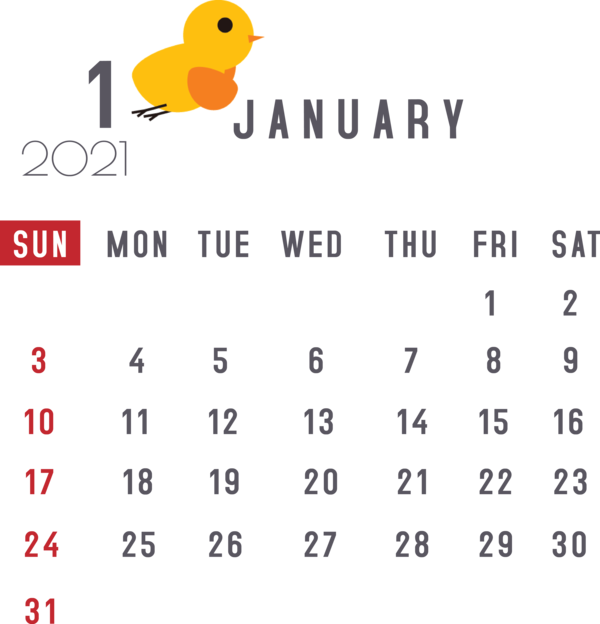 Transparent New Year Icon Number Calendar System for Printable 2021 Calendar for New Year