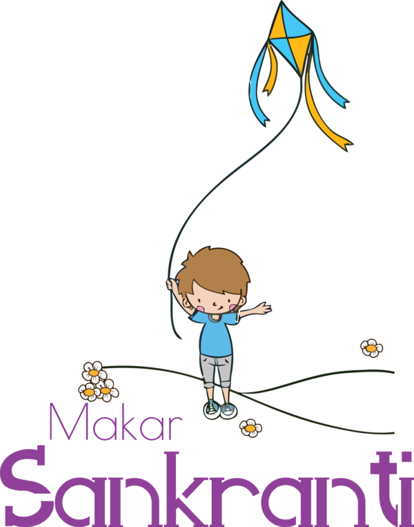 Transparent Makar Sankranti Cartoon Drawing Kite for Happy Makar Sankranti for Makar Sankranti