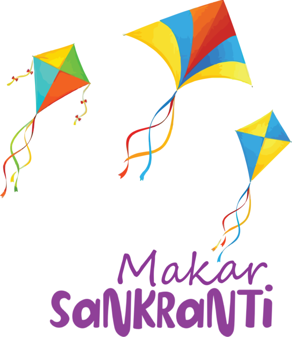 Transparent Makar Sankranti Kite sports Text Design for Happy Makar Sankranti for Makar Sankranti
