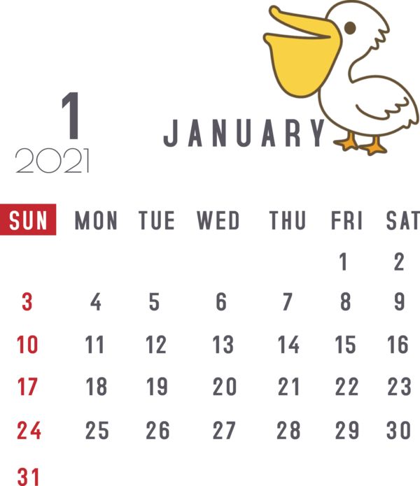 Transparent New Year Logo Font Icon for Printable 2021 Calendar for New Year