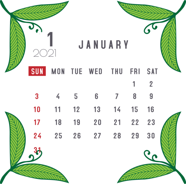 Transparent New Year Calendar System Calendar year Week number for Printable 2021 Calendar for New Year