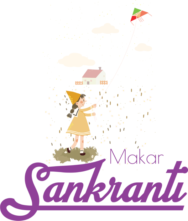 Transparent Makar Sankranti Logo Line Meter for Happy Makar Sankranti for Makar Sankranti