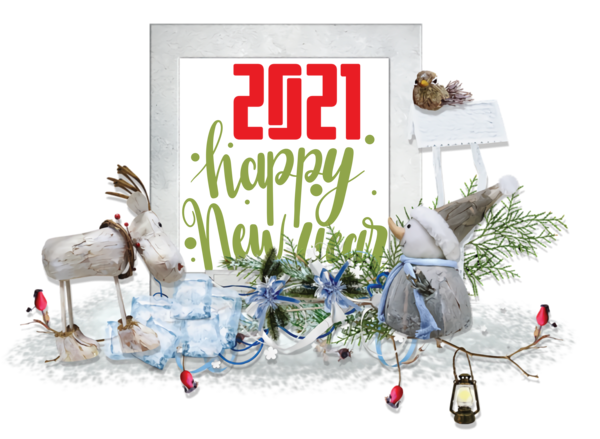 Transparent New Year Painting Christmas Ornament M Picture frame for Happy New Year 2021 for New Year