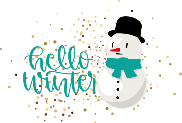 Transparent christmas Logo Cartoon Meter for Hello Winter for Christmas