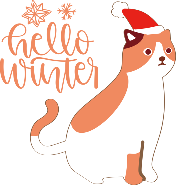 Transparent christmas Cat Kitten Paw for Hello Winter for Christmas