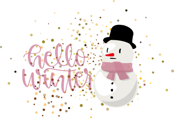 Transparent christmas Snowman Christmas Day Drawing for Hello Winter for Christmas