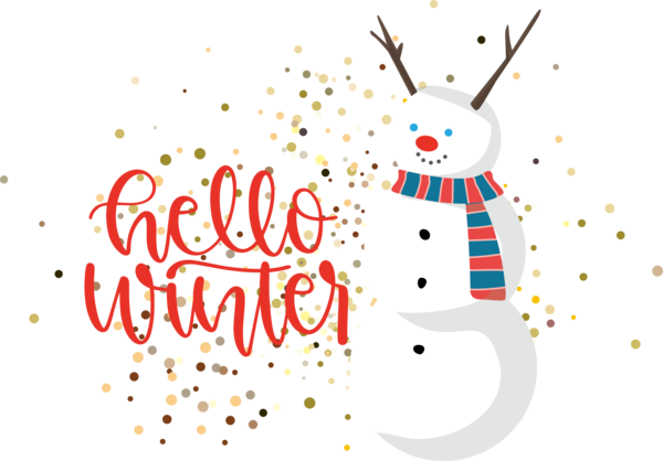 Transparent christmas Snowman Cartoon Christmas Day for Hello Winter for Christmas