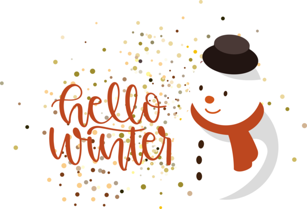 Transparent christmas Logo Cartoon Happiness for Hello Winter for Christmas