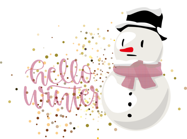 Transparent christmas Snowman Christmas Day Christmas ornament for Hello Winter for Christmas