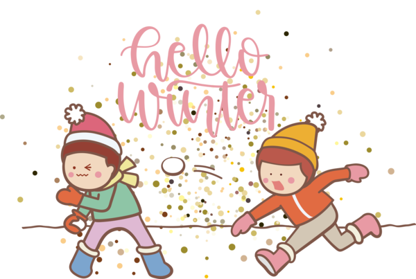 Transparent christmas Drawing Cartoon Icon for Hello Winter for Christmas