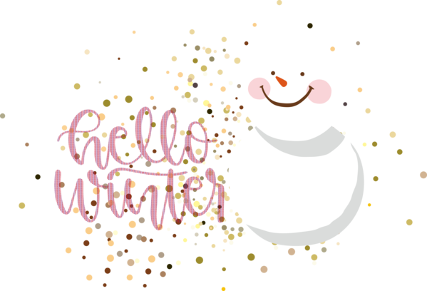 Transparent christmas Cartoon Snowman Drawing for Hello Winter for Christmas