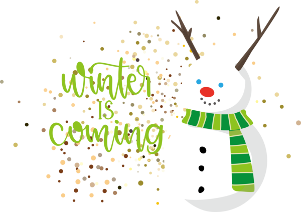Transparent christmas Watercolor painting Cartoon Logo for Hello Winter for Christmas