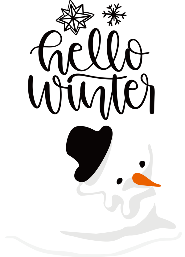 Transparent christmas Line Meter Beak for Hello Winter for Christmas