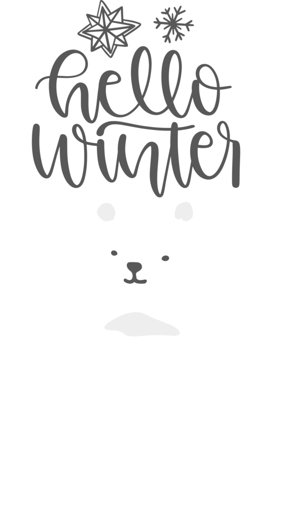 Transparent christmas Logo Calligraphy Design for Hello Winter for Christmas