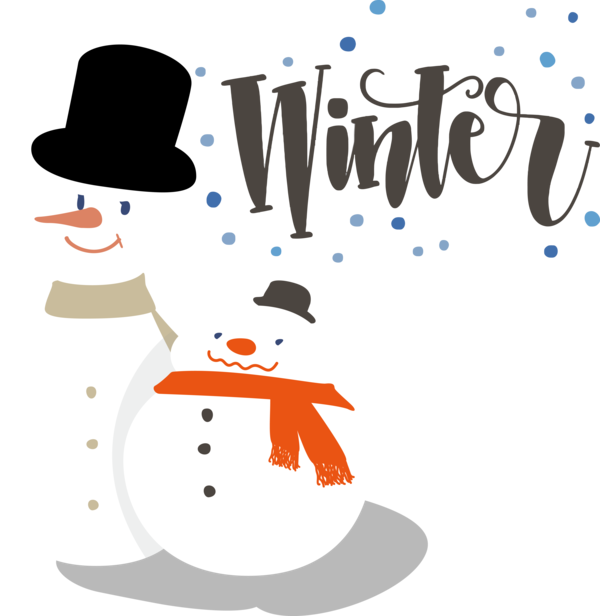 Transparent christmas Cartoon Line Snowman for Hello Winter for Christmas