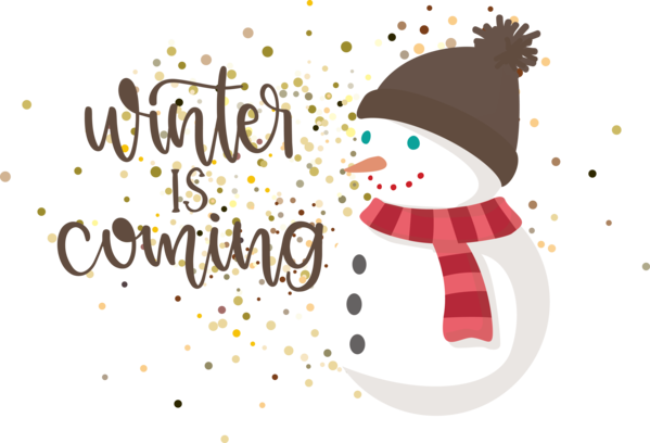 Transparent christmas Cartoon Logo Design for Hello Winter for Christmas