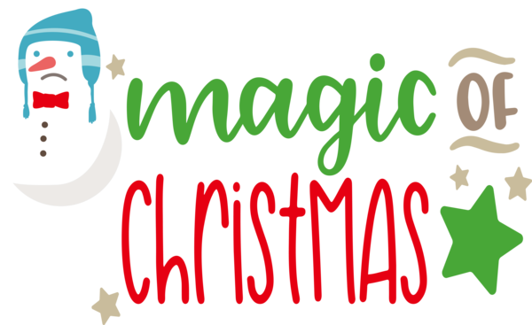 Transparent Christmas Logo Happiness Character for Merry Christmas for Christmas