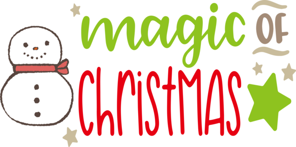 Transparent Christmas Logo Cartoon Design for Merry Christmas for Christmas