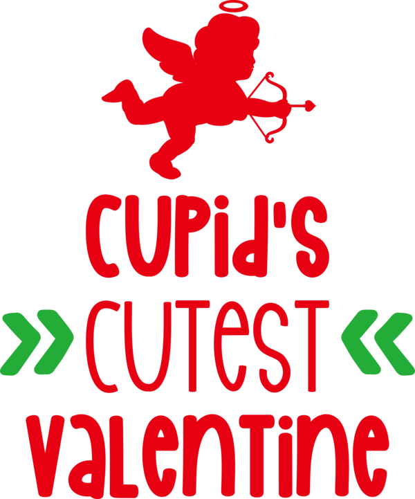 Transparent Valentine's Day Logo Character Line for Cupid for Valentines Day