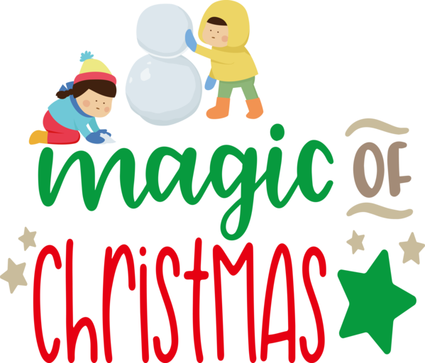 Transparent Christmas Logo Cartoon Text for Merry Christmas for Christmas