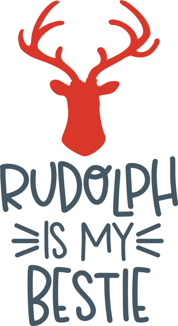 Transparent Christmas Reindeer Logo Design for Merry Christmas for Christmas