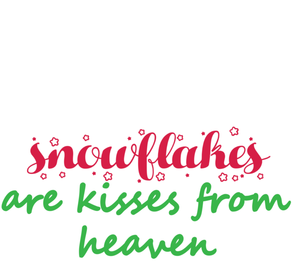 Transparent christmas Logo Hug Line for Snowflake for Christmas