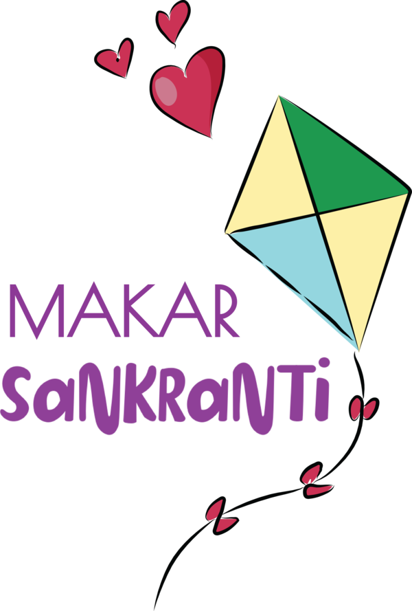 Transparent Makar Sankranti Design Line Triangle for Happy Makar Sankranti for Makar Sankranti