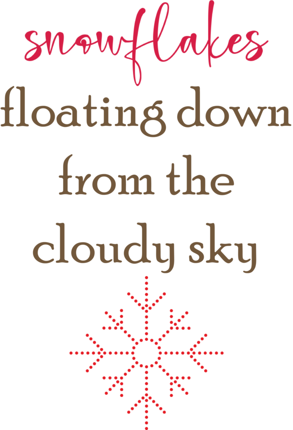 Transparent christmas Aprilia Line Font for Snowflake for Christmas