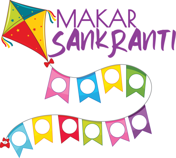 Transparent Makar Sankranti Kite Design Cartoon for Happy Makar Sankranti for Makar Sankranti