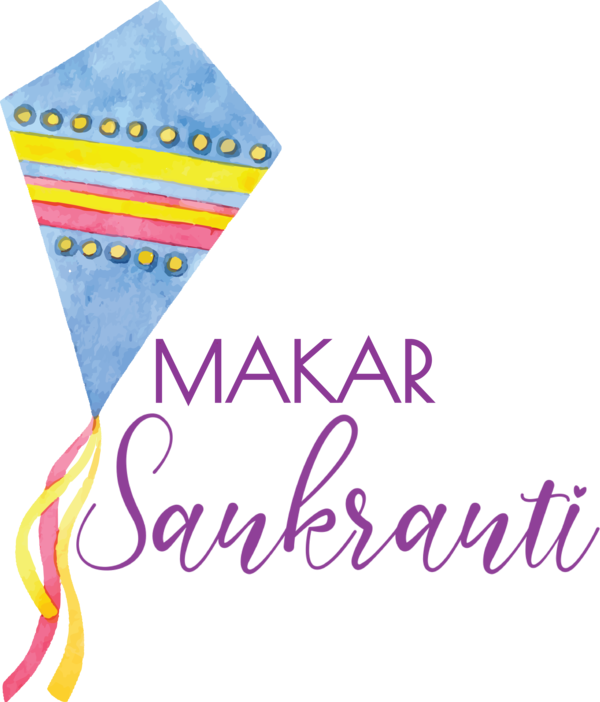 Transparent Makar Sankranti Font Line Meter for Happy Makar Sankranti for Makar Sankranti