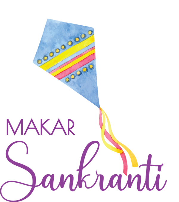 Transparent Makar Sankranti Font Line Meter for Happy Makar Sankranti for Makar Sankranti