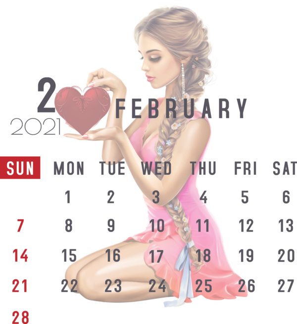 Transparent New Year Pin-up girl  Calendar System for Printable 2021 Calendar for New Year