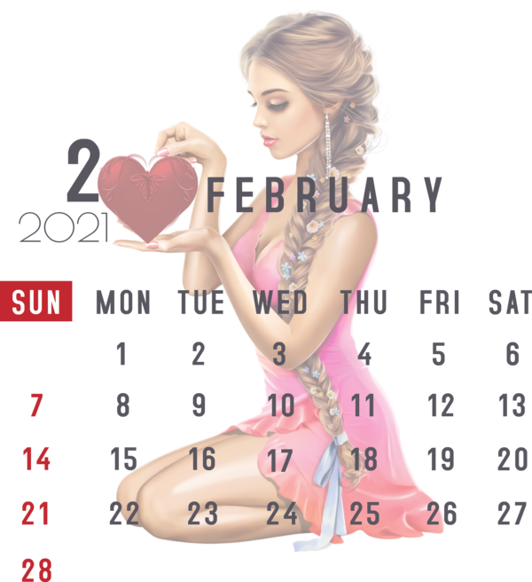 New Year teenage girl Pinup girl Wolf for Printable 2021 Calendar for