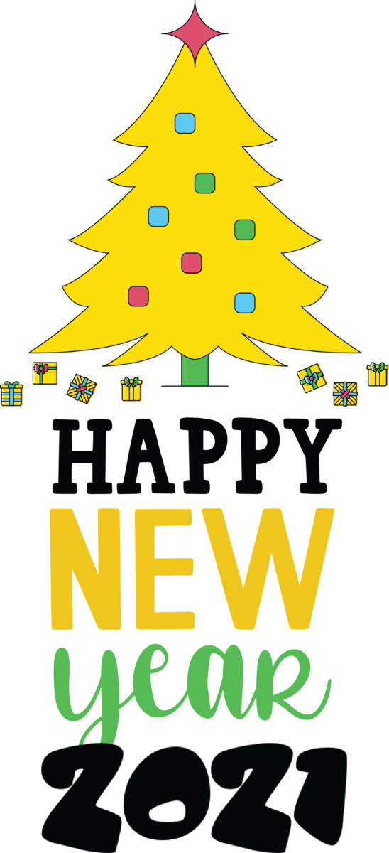 Transparent New Year Christmas tree Christmas Day Logo for Happy New Year 2021 for New Year