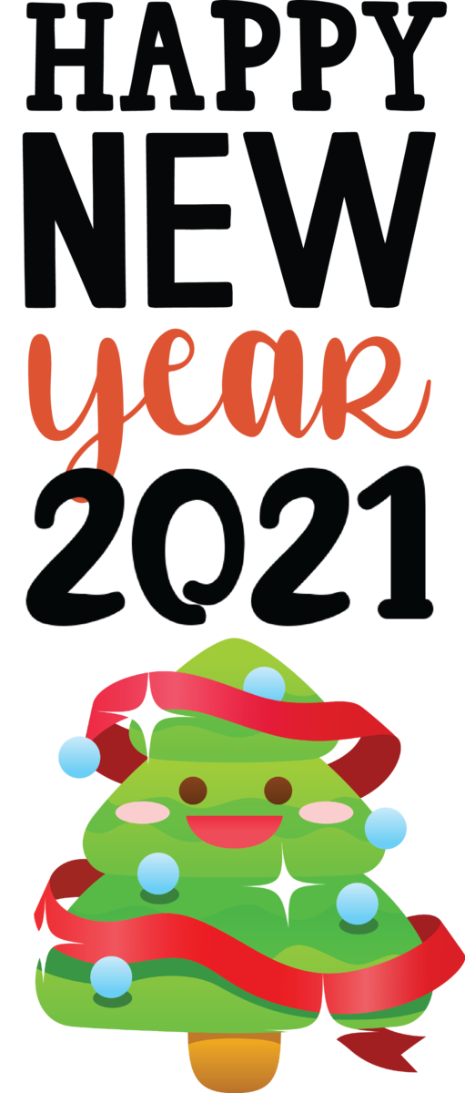 Transparent New Year Logo Poster Design for Happy New Year 2021 for New Year