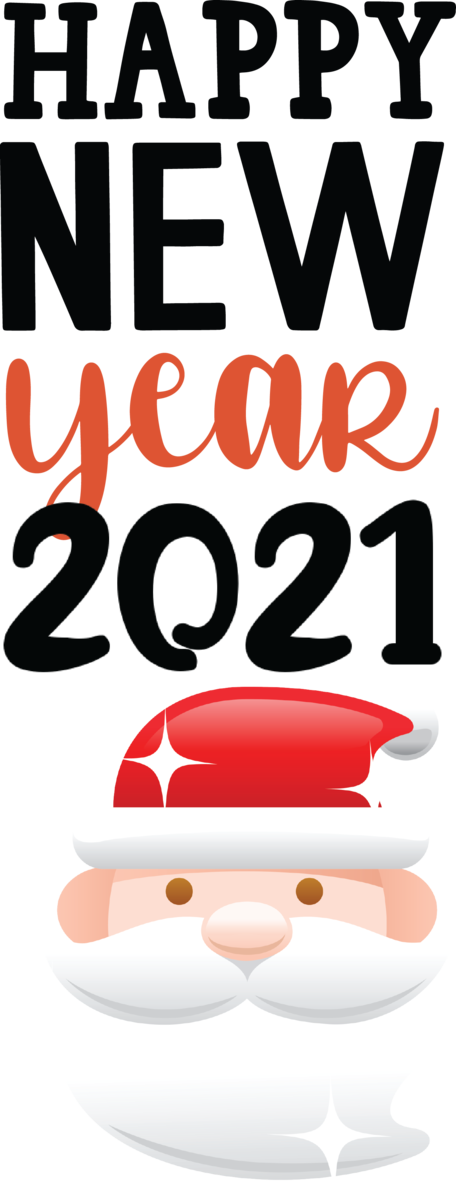 Transparent New Year Logo Cartoon Poster for Happy New Year 2021 for New Year
