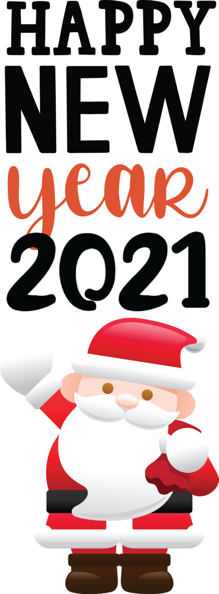 Transparent New Year Cartoon Logo Design for Happy New Year 2021 for New Year