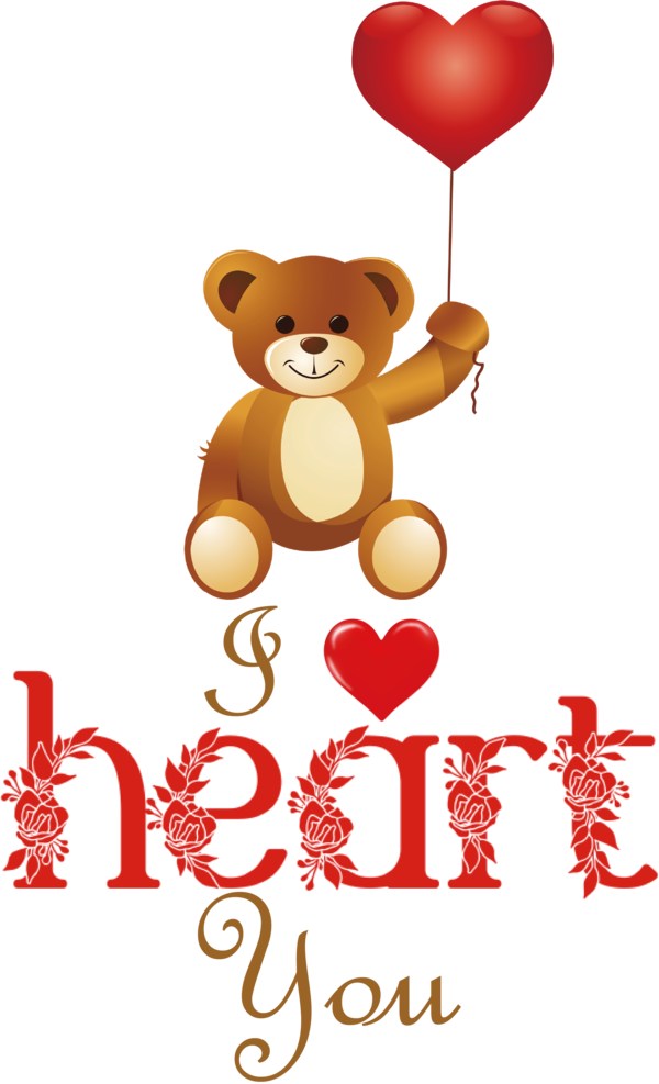 Transparent Valentine's Day Teddy bear Cartoon Balloon for Valentines Day Quotes for Valentines Day