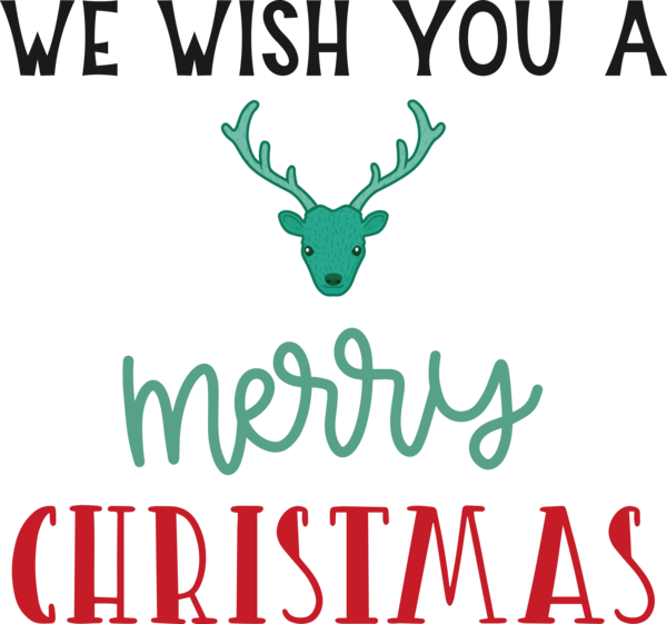 Transparent Christmas Reindeer Logo Antler for Merry Christmas for Christmas