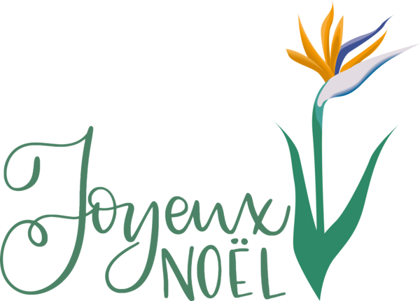 Transparent Christmas Flower Logo Plant stem for Noel for Christmas