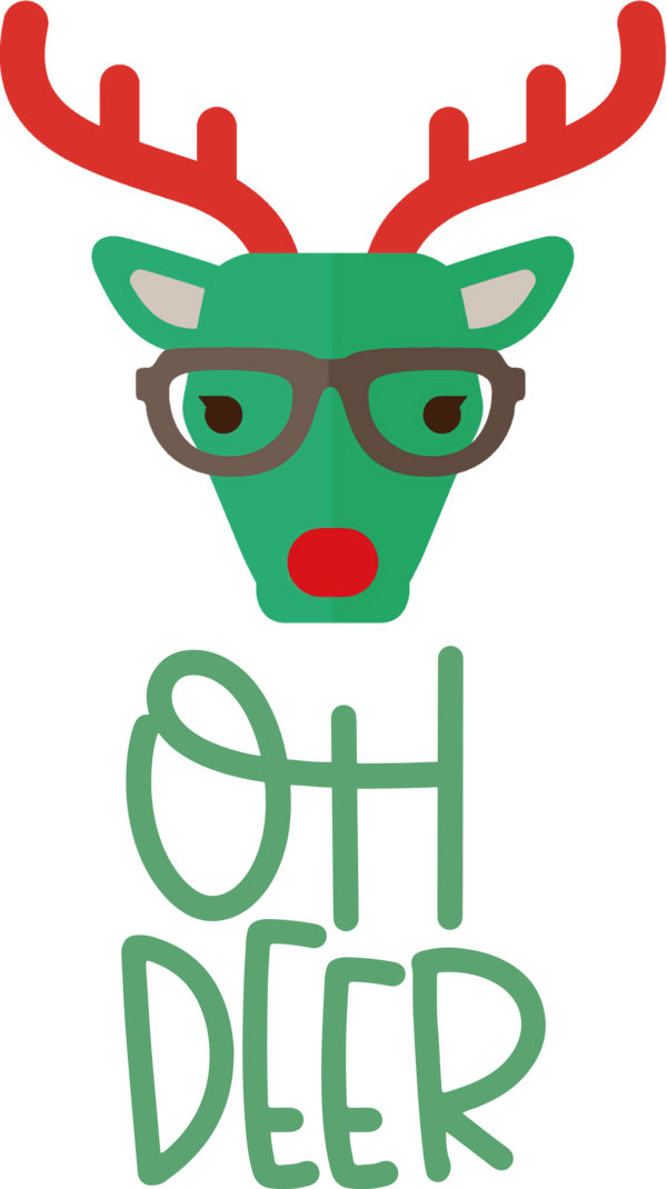Transparent Christmas Rudolph Deer Reindeer for Reindeer for Christmas