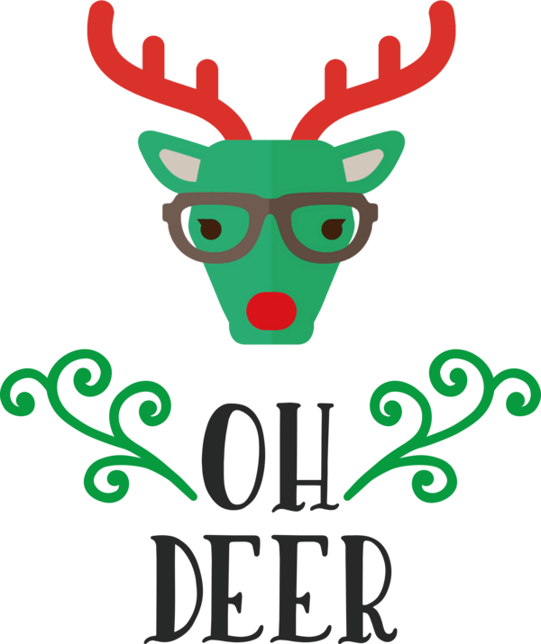 Transparent Christmas Deer Icon Drawing for Reindeer for Christmas