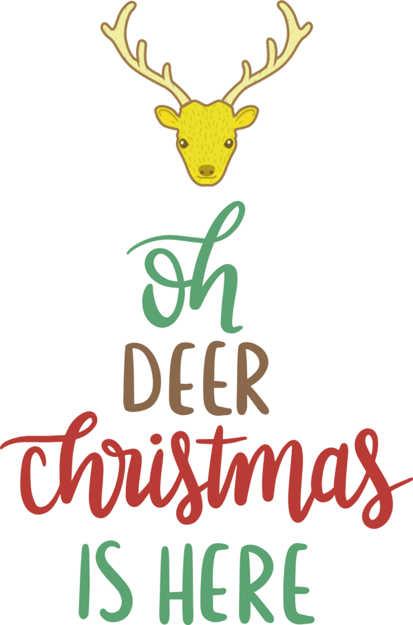 Transparent Christmas Reindeer Logo Antler for Reindeer for Christmas