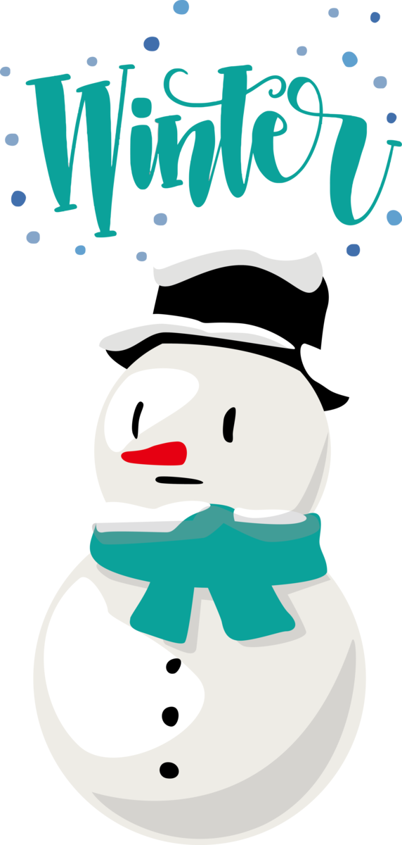 Transparent Christmas Cartoon Character Line for Hello Winter for Christmas