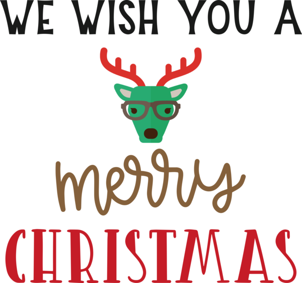 Transparent Christmas Reindeer Deer Logo for Merry Christmas for Christmas