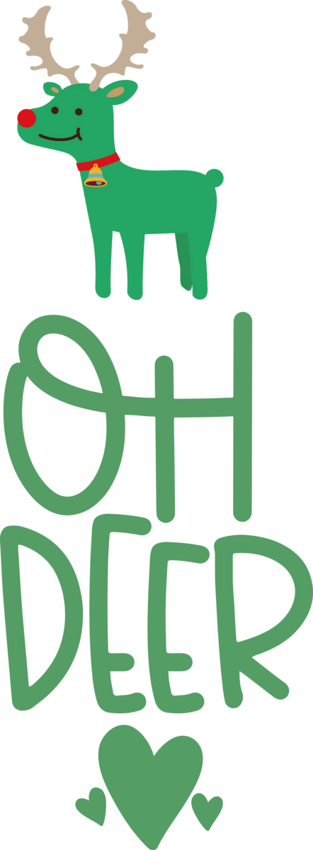 Transparent Christmas Line art Logo Green for Reindeer for Christmas