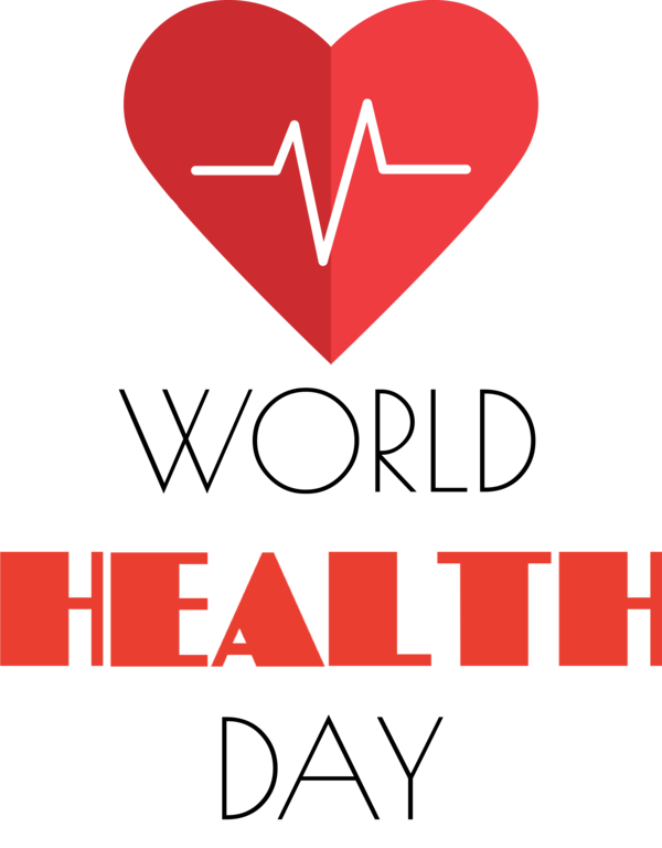 Transparent World Health Day Logo Line Valentine's Day for Health Day for World Health Day