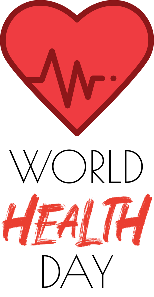 Transparent World Health Day Design Logo Text for Health Day for World Health Day
